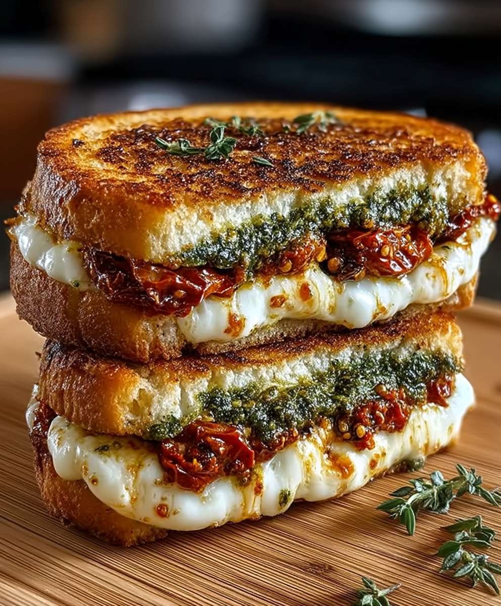 Sun-Dried Tomato Pesto Grilled Cheese
