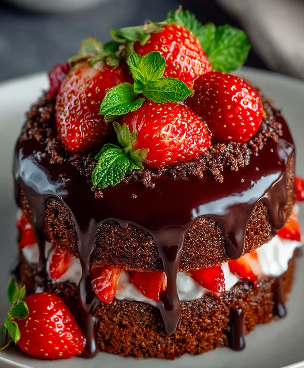 Strawberry Chocolate Cake