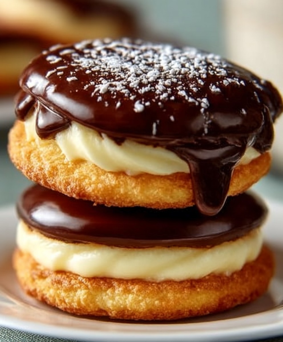 Boston Cream Pie Cookies