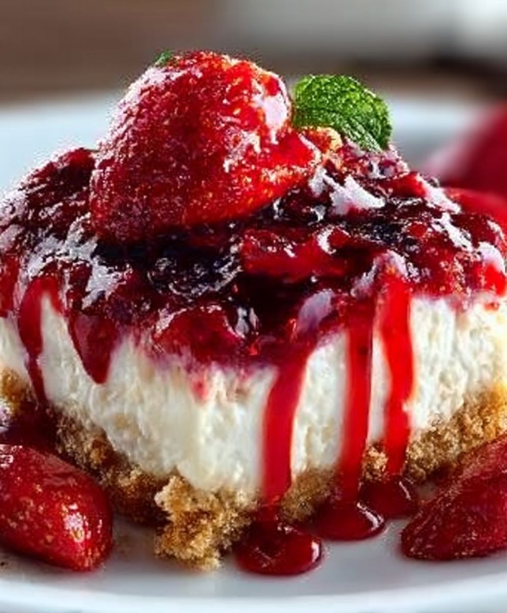 Strawberry Cheesecake Dump Cake