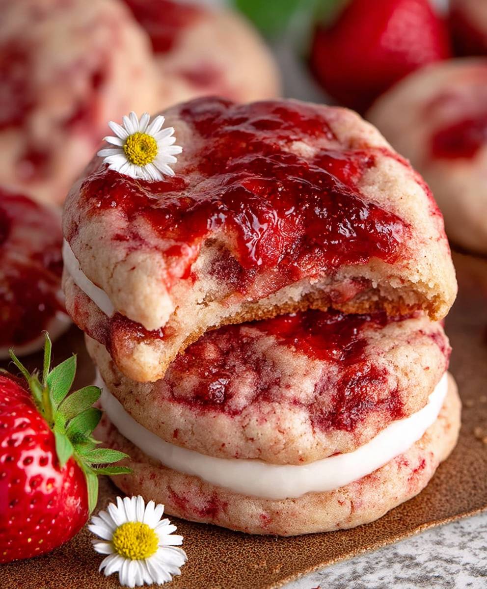 Strawberry Cheesecake Cookies