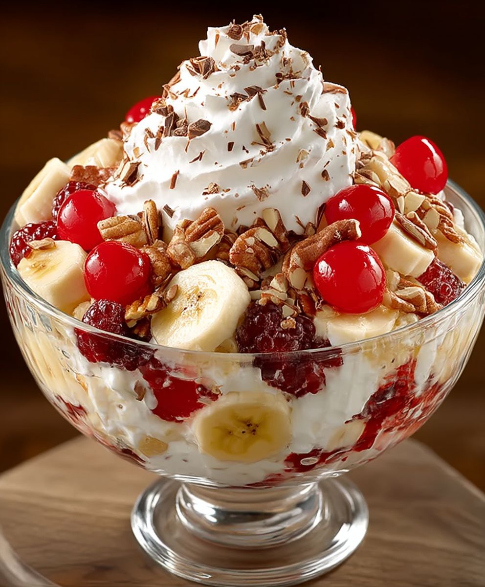 Banana Split Fluff Salad
