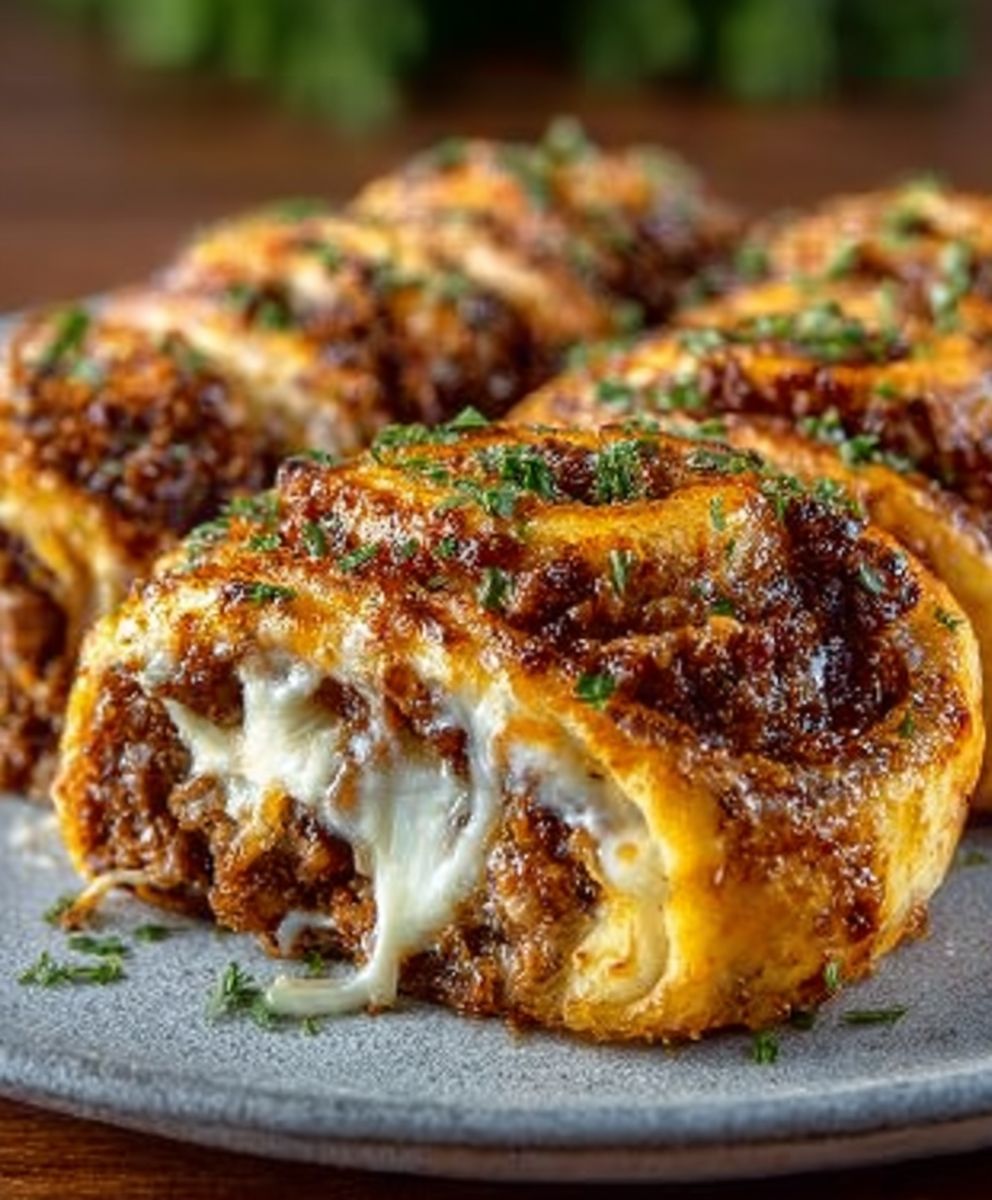 Garlic Butter Cheeseburger Rollups