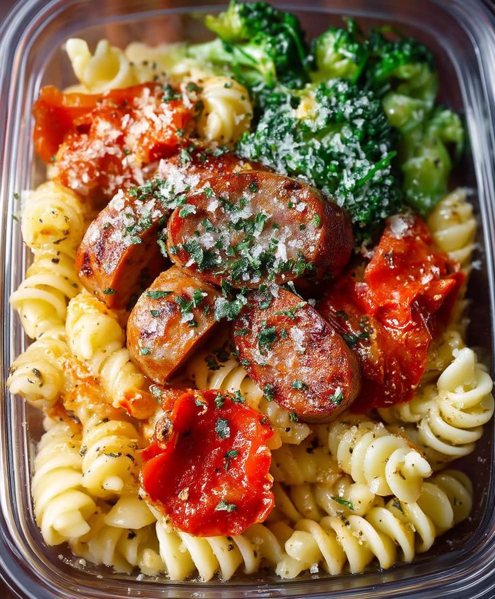 Chicken Sausage Pasta Meal Prep