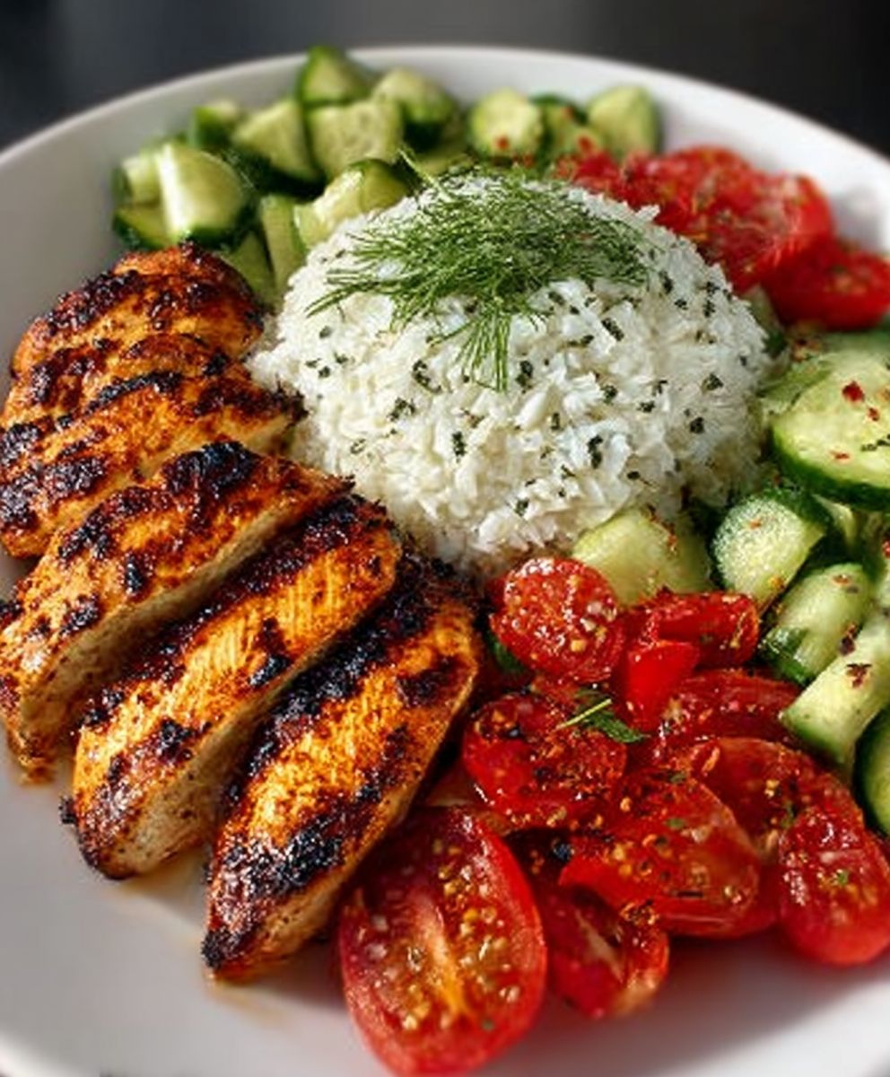 Healthy Chicken and Rice Meal