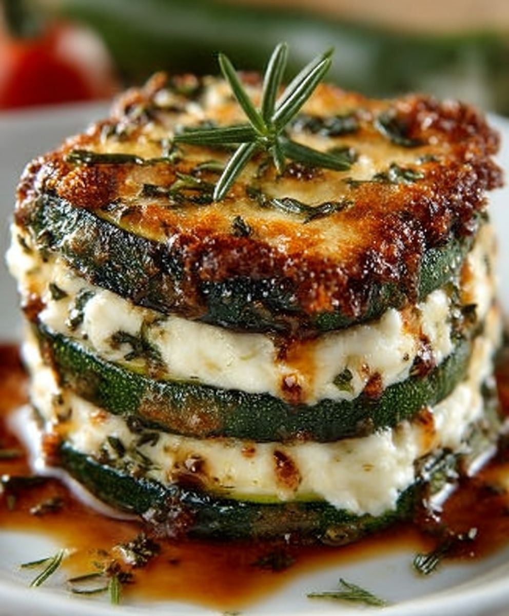 Layered Zucchini Ricotta Melts