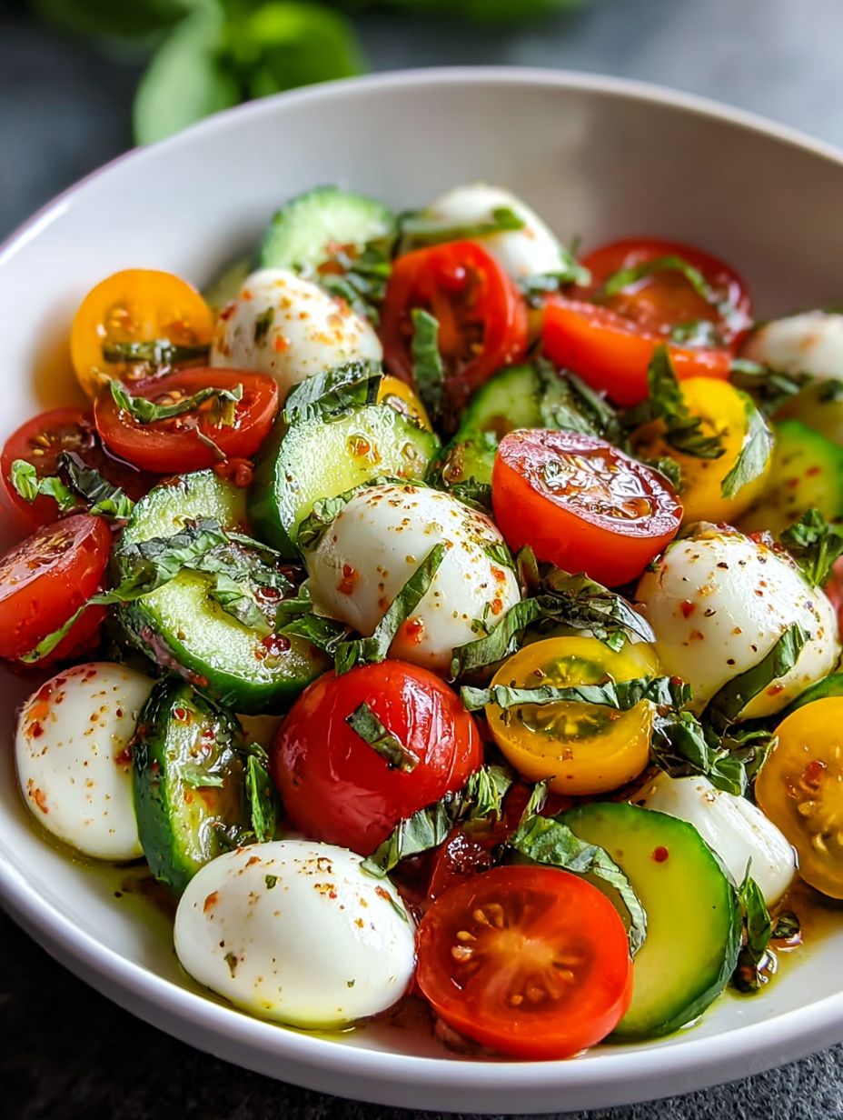 Cucumber Caprese Salad