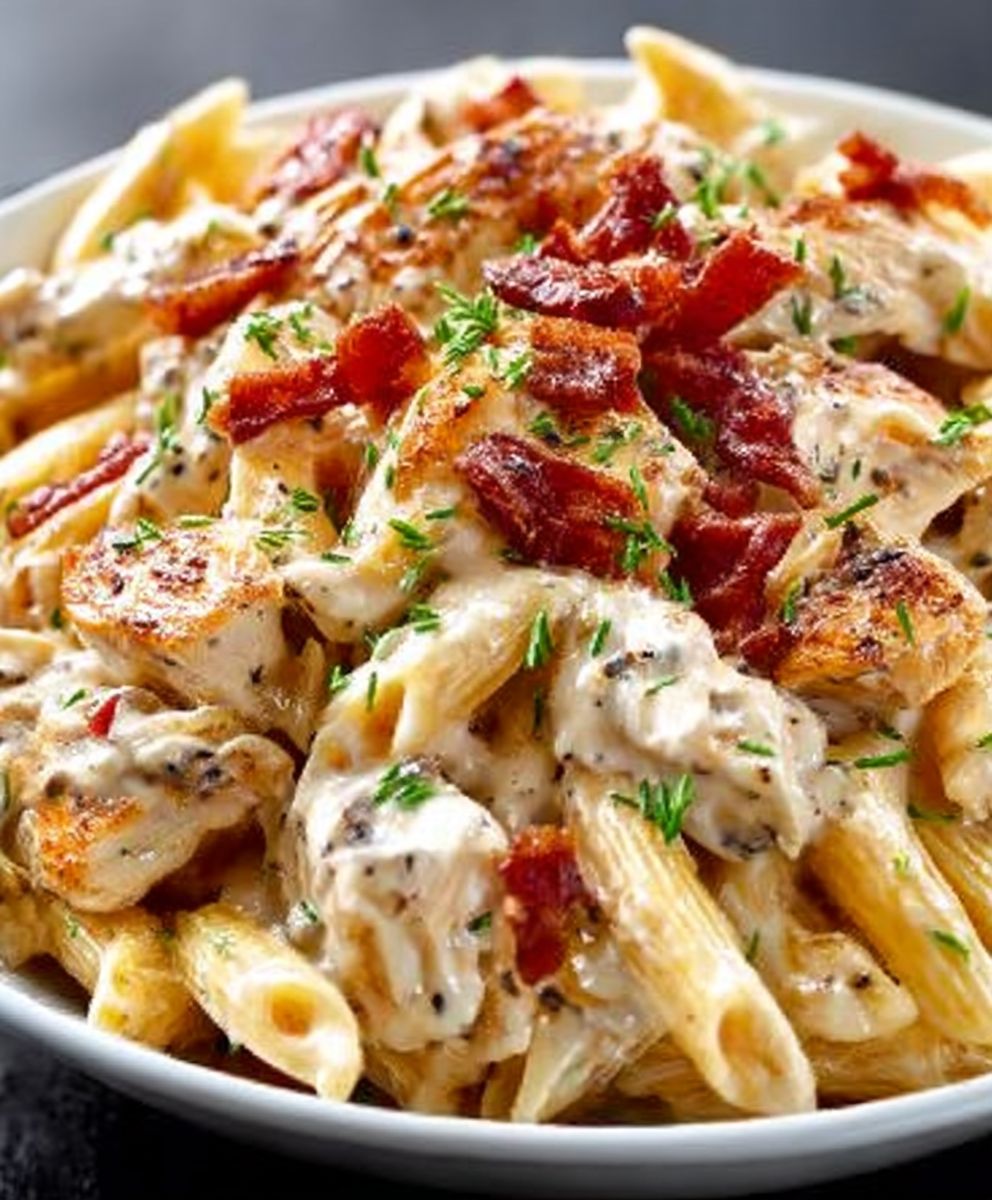 Creamy Chicken Beef Bacon Ranch Pasta image 2