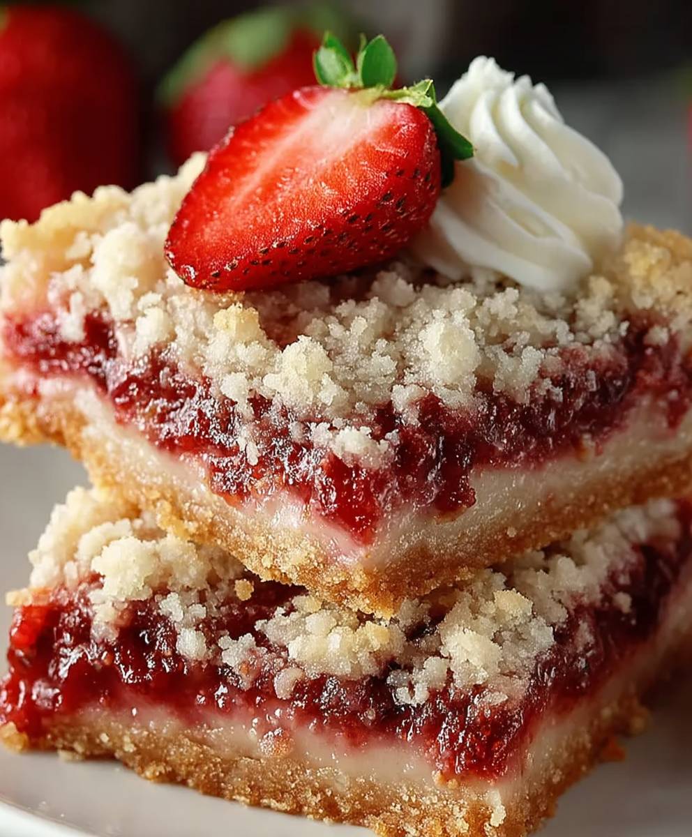 Easy Strawberry Shortcake Bars with Buttery Crust – Simple Dessert Recipe image 2