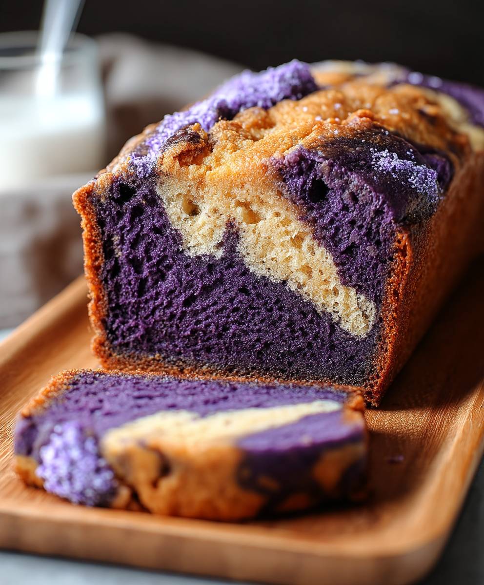 Marbled Ube Banana Bread | Vegan Gluten-Free Loaf Recipe image 2