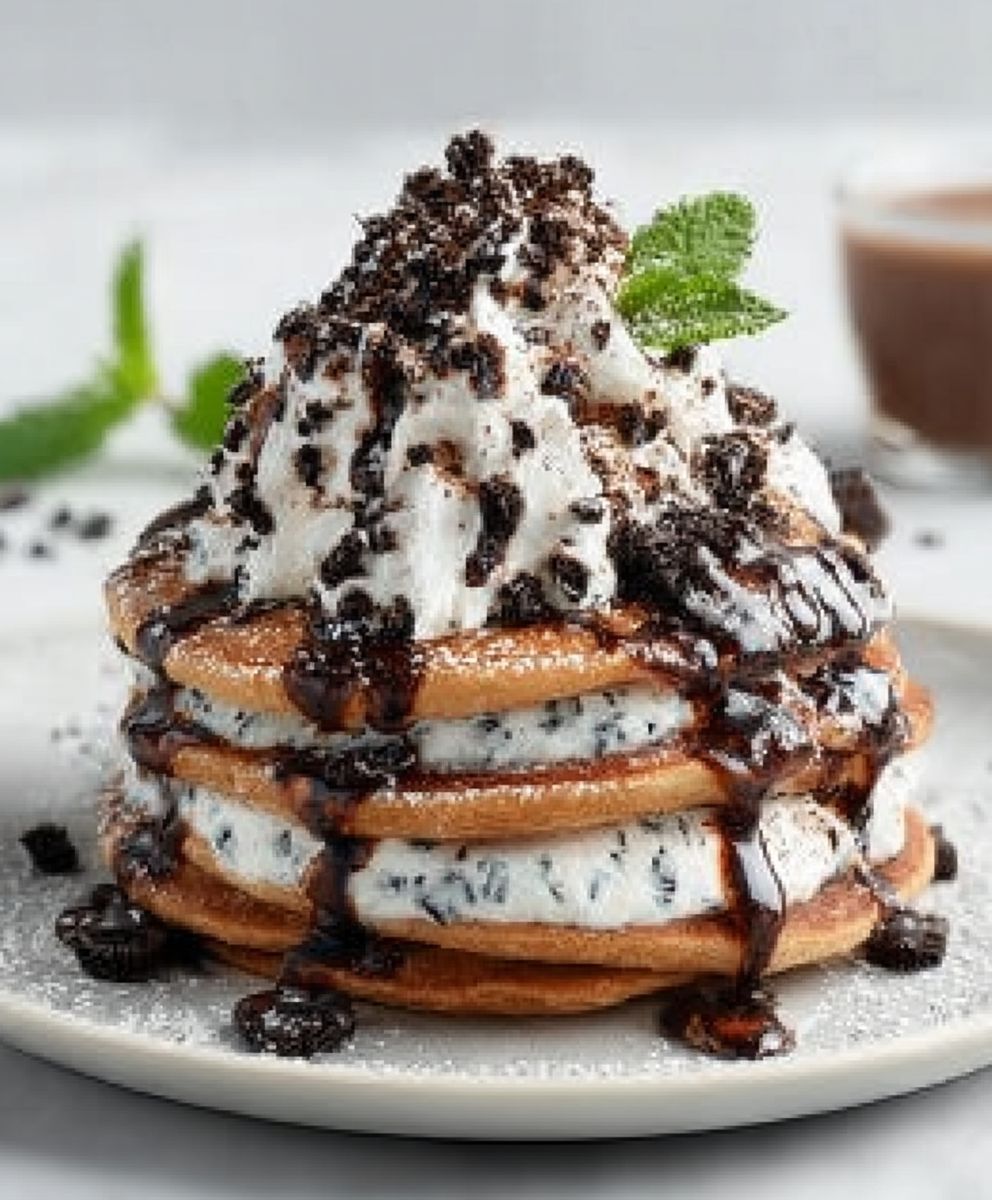 Oreo Pancakes | Easy Fluffy Chocolate Breakfast image 2